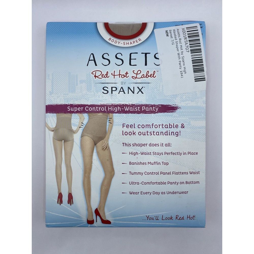 SPANX Assets Red Hot Super‎ Control High Waist Shaper Panty Size 7 G Barest Nude